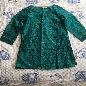 Fabindia Emerald Green Kurta